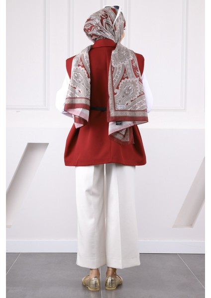 Bordo Bel Kemerli Yelek modelleri