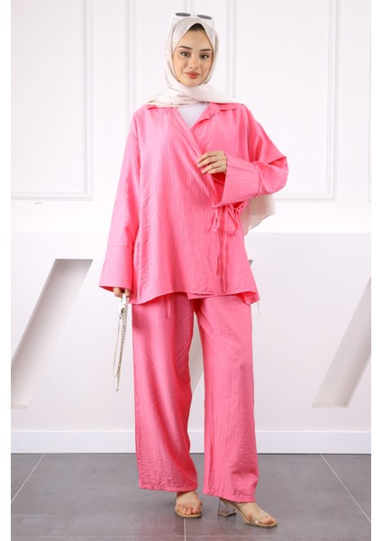 Pembe Kimono Modal Pantolonlu Takım fiyatları
