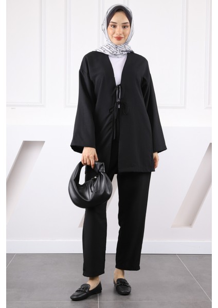 Siyah Kimono Pantolonlu Modal Takım fiyatları