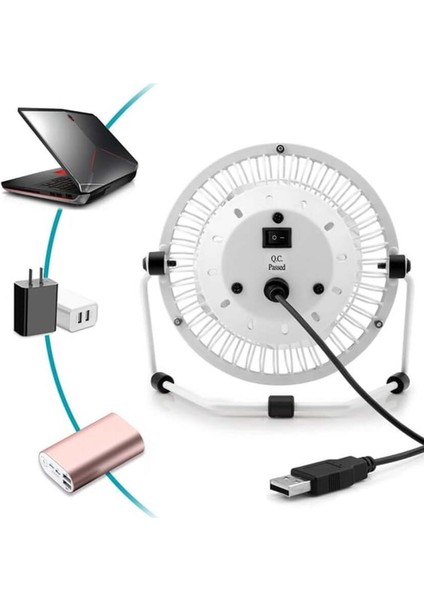 Laptop Pc Metal Masaüstü Serinletici Fan Beyaz Usb Kablolu Usb 18 Cm. Vantilatör fiyatları