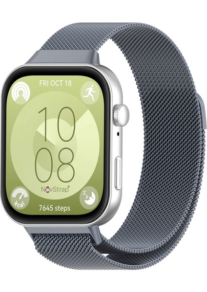 Huawei Watch Fit 4 Pro/Fit 4/Fit 3 ile Uyumlu Kordon Kayış Metal Hasır Örgü Çelik Kordon