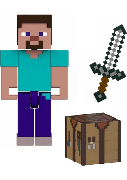 Minecraft Steve Figür Oyuncak Seti – 8 cm Kılıç ve Üretim Masası Aksesuarl fiyatları