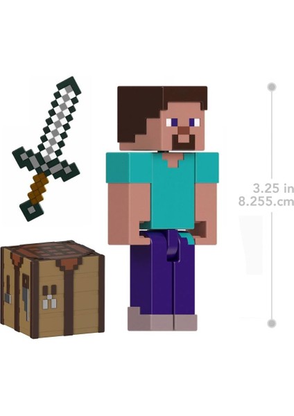 Minecraft Steve Figür Oyuncak Seti – 8 cm Kılıç ve Üretim Masası Aksesuarl indirimleri