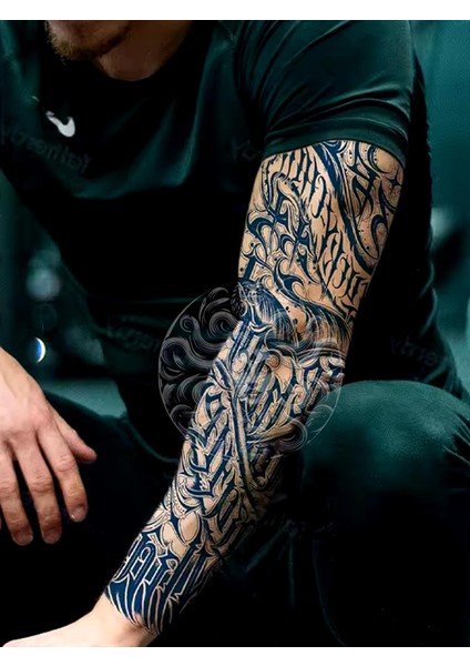 GZQB-023 Yarı Kalıcı Lucky-Chıll Yazılı Kol Dövmesi-Tatto