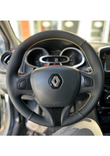 Clio 4 Faz 1 2014-2017 Araca Özel Direksiyon Kılıfı (Makyajlı Kasalara Uyumlu Değildir)