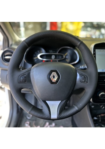 Clio 4 Faz 1 2014-2017 Araca Özel Direksiyon Kılıfı (Makyajlı Kasalara Uyumlu Değildir)