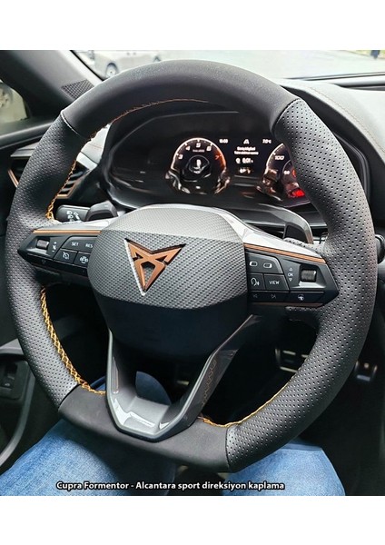 Cupra Formentor Araca Özel Dikmeli Direksiyon Kılıfı Soft Nokta Nubuk fiyatları