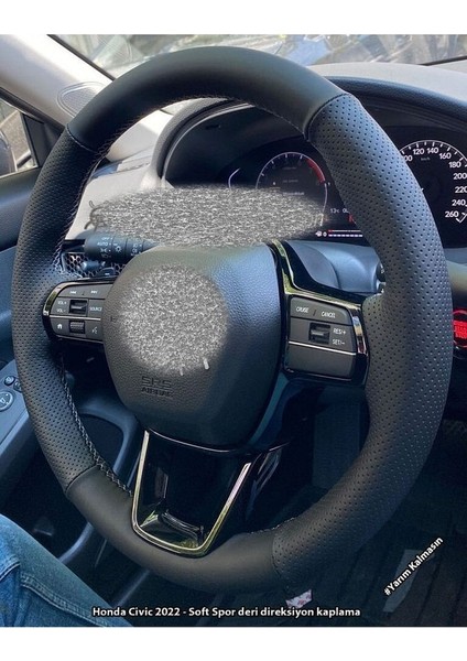 Honda Civic 2022 Uyumlu Araca Özel Direksiyon Kılıfı (Soft Nokta Napa)