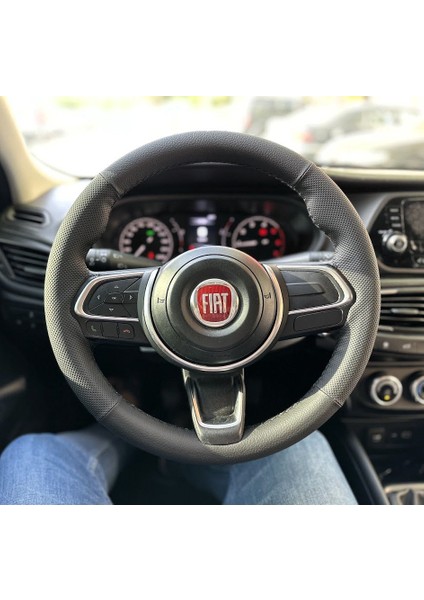 Üniversal Dikmeli Direksiyon Kılıfı Fiat Egea Easy Plastik Direksiyon Için Uyumlu