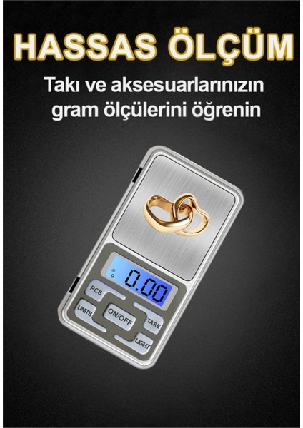 500GR 0.01 Tam Hassas Terazi Eczane Kuyumcu Modeli 2xaaa Pilli Mutfak Tartısı
