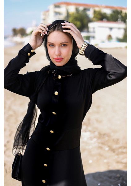 Siyah Kaliteli Abaya