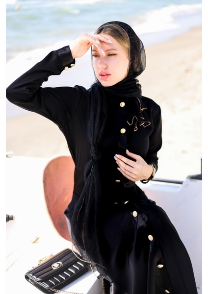 Siyah Kaliteli Abaya