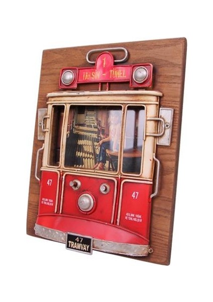 Dekoratif Metal Çerçeve Tramvay Dekorlu Vintage Ev Ofis Hediyelik fiyatları