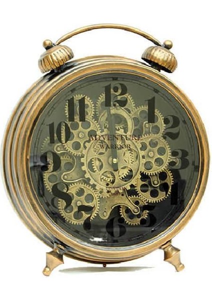 Saat Çarklı Masa Saati Dekoratif Ev Ofis Hediyelik