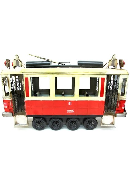 Metal Taksim Tramvay Büyük Biblo Dekoratif Hediyelik modelleri