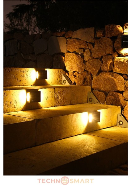 4 Ledli Solar Çift Taraflı Duvar Lambası Güneş Enerjili Aydınlatma Dekorasyon Aplik Işık fiyatları