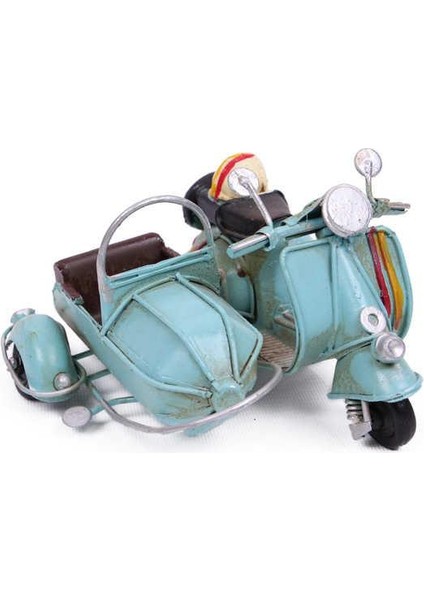 Dekoratif Metal Scooter Sepetli Vintage Biblo Ev Ofis Hediyelik fiyatları