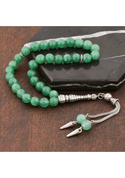 ​doğaltaş Metal Püsküllü Yeşil Yeşim Taşı Tesbih fiyatları