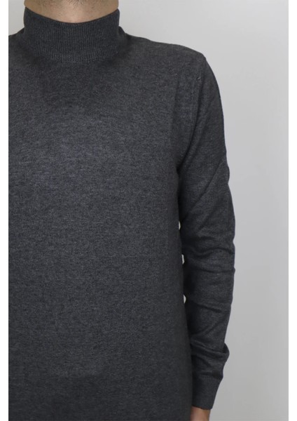 Fistan Store Erkek Düz Spor Kesim Normal Kalıp Yarım Balıkçı Yaka Kışlık Kazak fiyatları