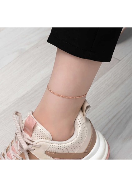 925 Ayar Gümüş Rose Kalemli Halhal fiyatları