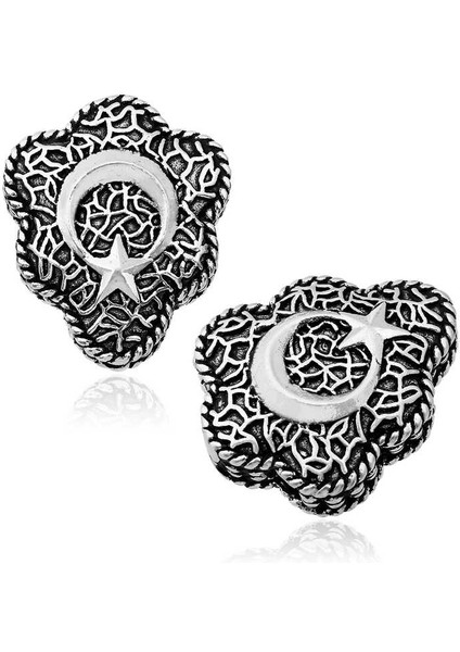 925 Ayar Gümüş Işlemeli Ay Yıldız Tesbih Imamesi