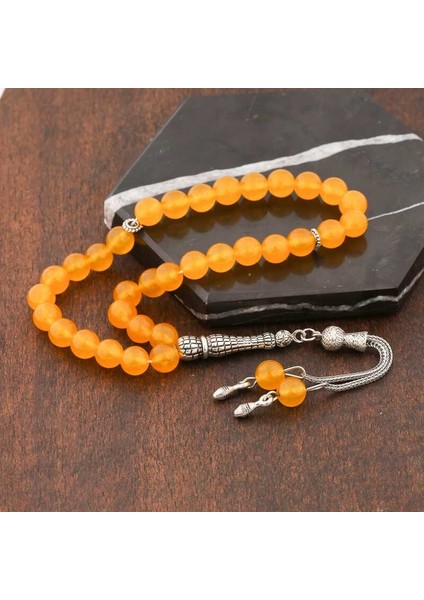 ​doğaltaş Metal Püsküllü Sarı Yeşim Taşı Tesbih fiyatları