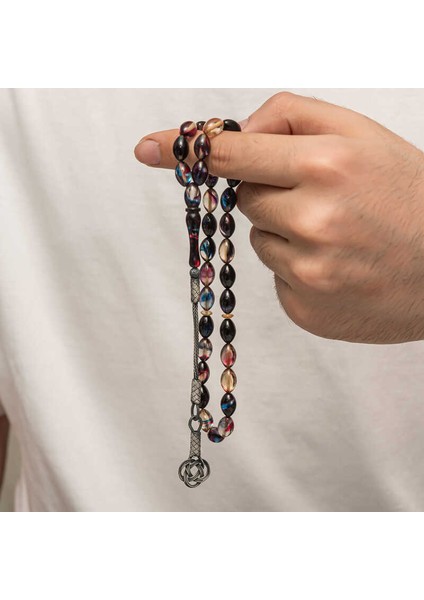 Gümüş Kazaz Püsküllü Sıkma Kehribar Tesbih modelleri