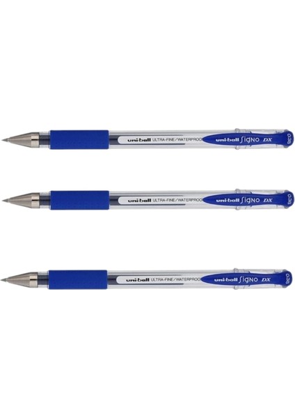 Uniball Signo Dx (0.38) Jel Kalem Mavi ( Üç Adet)