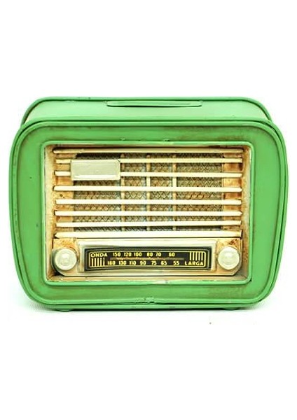 Dekoratif Metal Radyo Kumbara Vintage Hediyelik