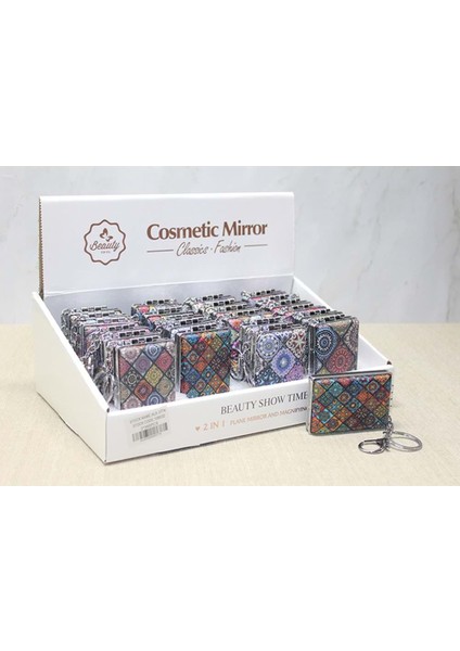 Taşlı El Aynası Anahtarlık