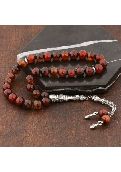 ​doğaltaş Metal Püsküllü Akik Taşı Tesbih fiyatları