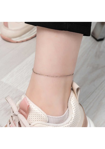 925 Ayar Gümüş Zincir Desenli Halhal modelleri