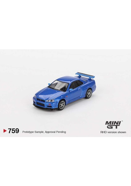 1/64 Nissan Skyline Gt-R (R34) V-Spec Bayside Blue MGT00759