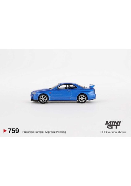 1/64 Nissan Skyline Gt-R (R34) V-Spec Bayside Blue MGT00759 modelleri