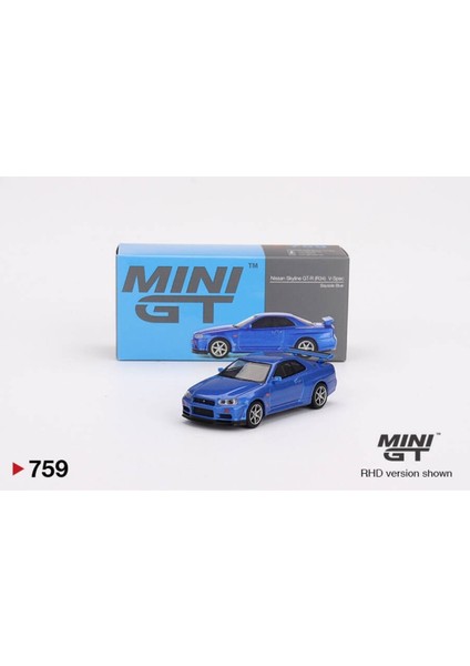 1/64 Nissan Skyline Gt-R (R34) V-Spec Bayside Blue MGT00759 fırsatları