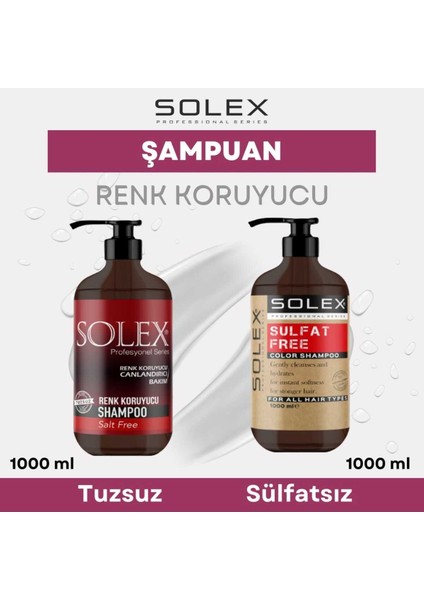 Tuzsuz Renk Koruyucu Canlandırıcı Shampoo 1000 ml - Sülfatsız Bakım Şampuanı 1000 ml