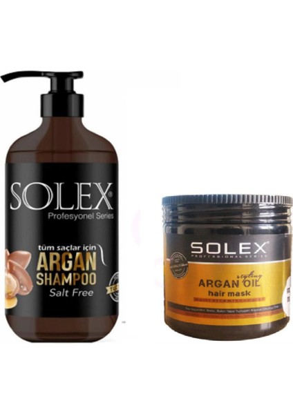 Tuzsuz Professional Serİes Argan Yağı Özlü Şampuan 1000 ml - Argan Yağlı Saç Maskesi 500 ml