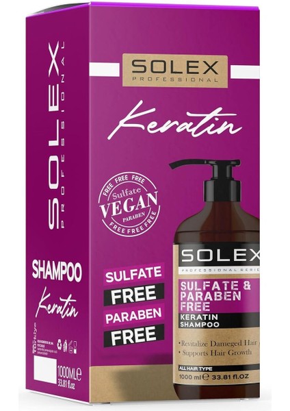 Sülfatsız Parabensiz Keratin Şampuan 1000 ml