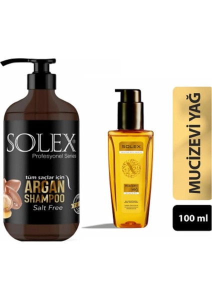 Tuzsuz Argan Yağı Özlü Şampuan 1.000 ml + Mucizevi Argan Keratin Yağ Iksiri Serum 100 ml