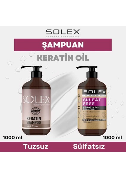 Tuzsuz Professional Serİes Keratin Özlü Şampuan 1000 ml - Sülfatsız Keratin Şampuan 1000 ml