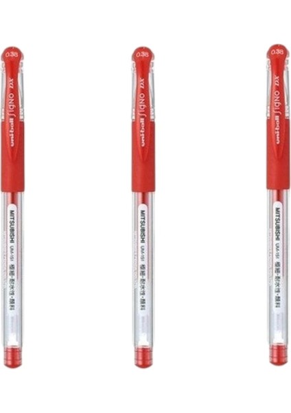 Uniball Signo Dx (0.38) Jel Kalem Kırmızı( Üç Adet)