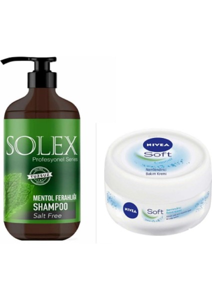 Tuzsuz Professional Series Mentol Keratin Özlü Şampuan 1.000 ml+ 300 ml Soft Krem Hediye