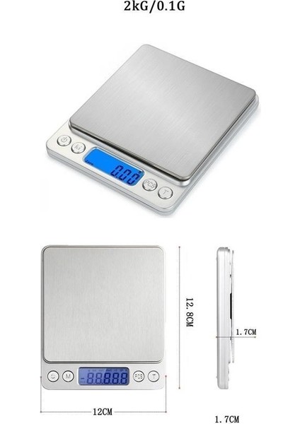 Dijital Hassas Mutfak Terazisi Hassas Tartı 2000 Gr/ 01 gr Hassasiyet