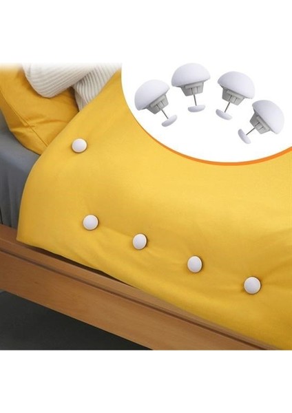 4 Adet Mantar Model Yorgan Kılıfı ve Çarşaf Tutucu Sabitleyici