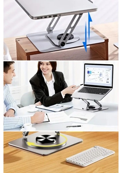 360 Derece Dönebilen Hava Aldıran Laptop Standı