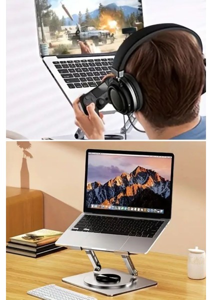 360 Derece Dönebilen Hava Aldıran Laptop Standı