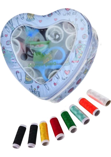 Iplik Set Teneke Kutu Kalpli Dikiş Seti