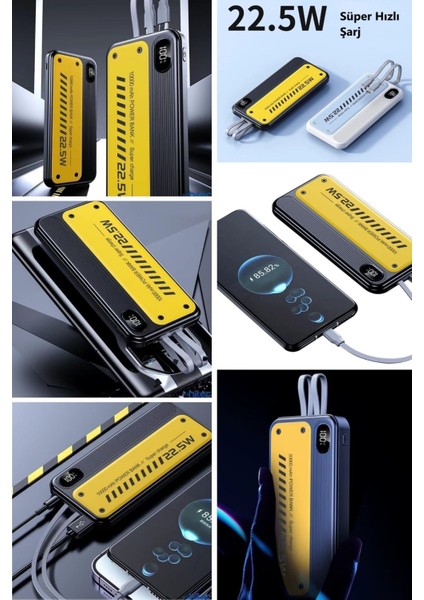 10000 Mah Hızlı Şarj Özellikli Aynı Anda 4 Cihazı Şarj Edebilen Powerbank