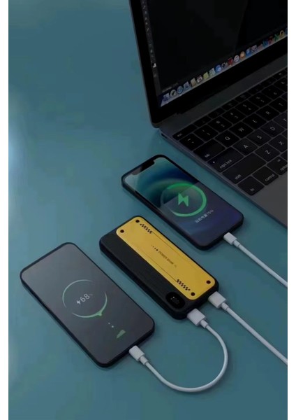 10000 Mah Hızlı Şarj Özellikli Aynı Anda 4 Cihazı Şarj Edebilen Powerbank