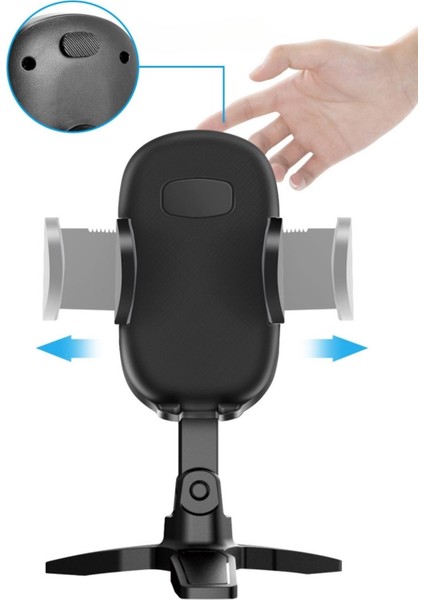 Masaüstü Telefon Standı 360 Derece Dönebilen Başlıklı Ayaklı Telefon Tripodu